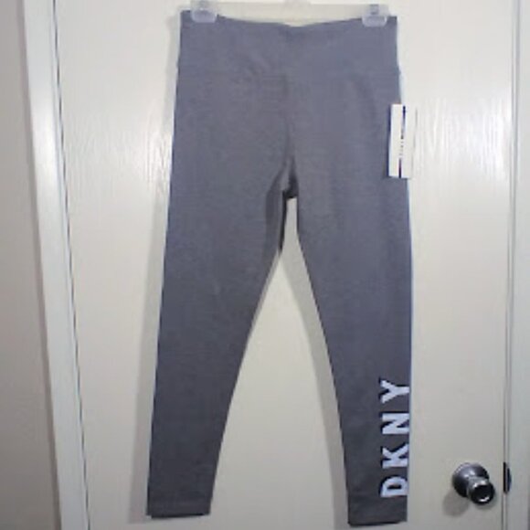 DKNY NWT High Rise Gray Reflective Compression Leggings Size: M - Picture 4 of 11